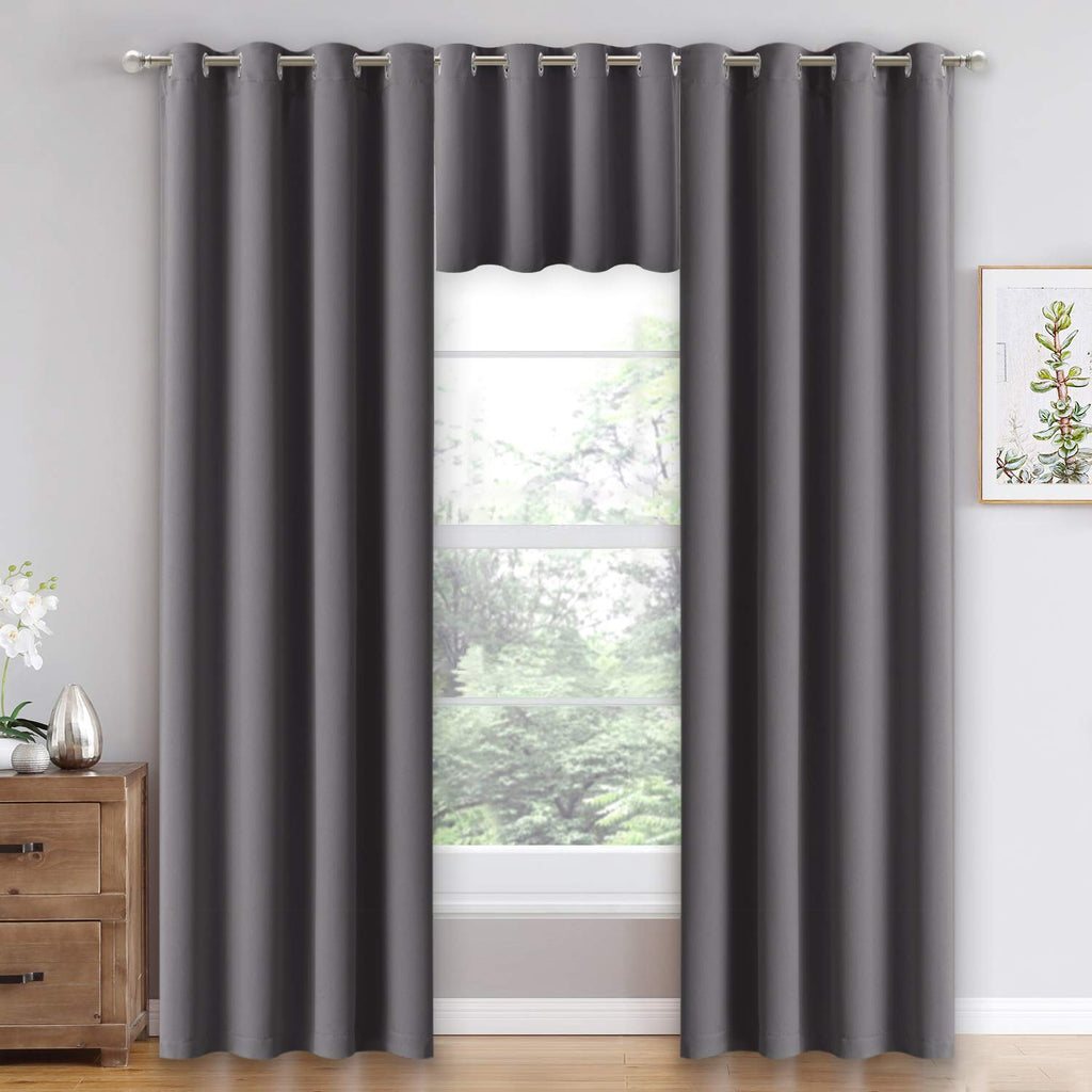 Blackout Kitchen Tiers Window Valances, 52" x 18"