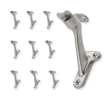 10 Pack 3 Inch Hand Rail Bracket Brushed Satin Nickel Stair Brackets Heavy Duty Handrail Brackets for Stairways