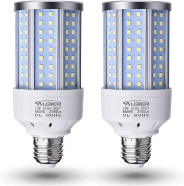30W (200W Equivalent), Daylight, E26 Standard Base, LED Corn Light Bulb | 2-Pack