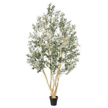 Large Artificial Olive Tree 9ft with UV Resistant in Black Planter