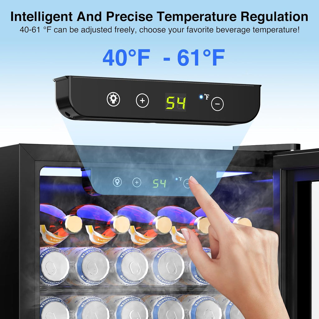 Mini Refrigerator Cooler 36L Beverage Fridge for 12 Bottle 50 Can,1.3 Cu.Ft Drin