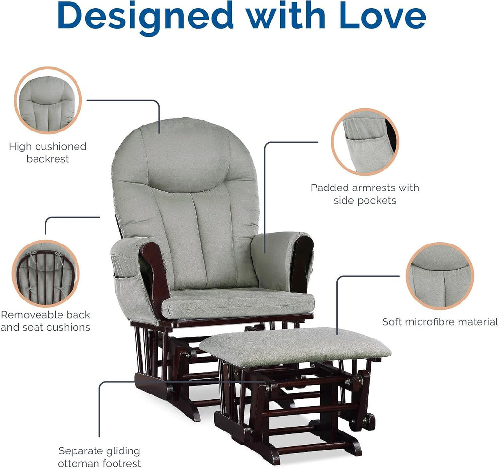 Nursery Glider & Ottoman, Espresso