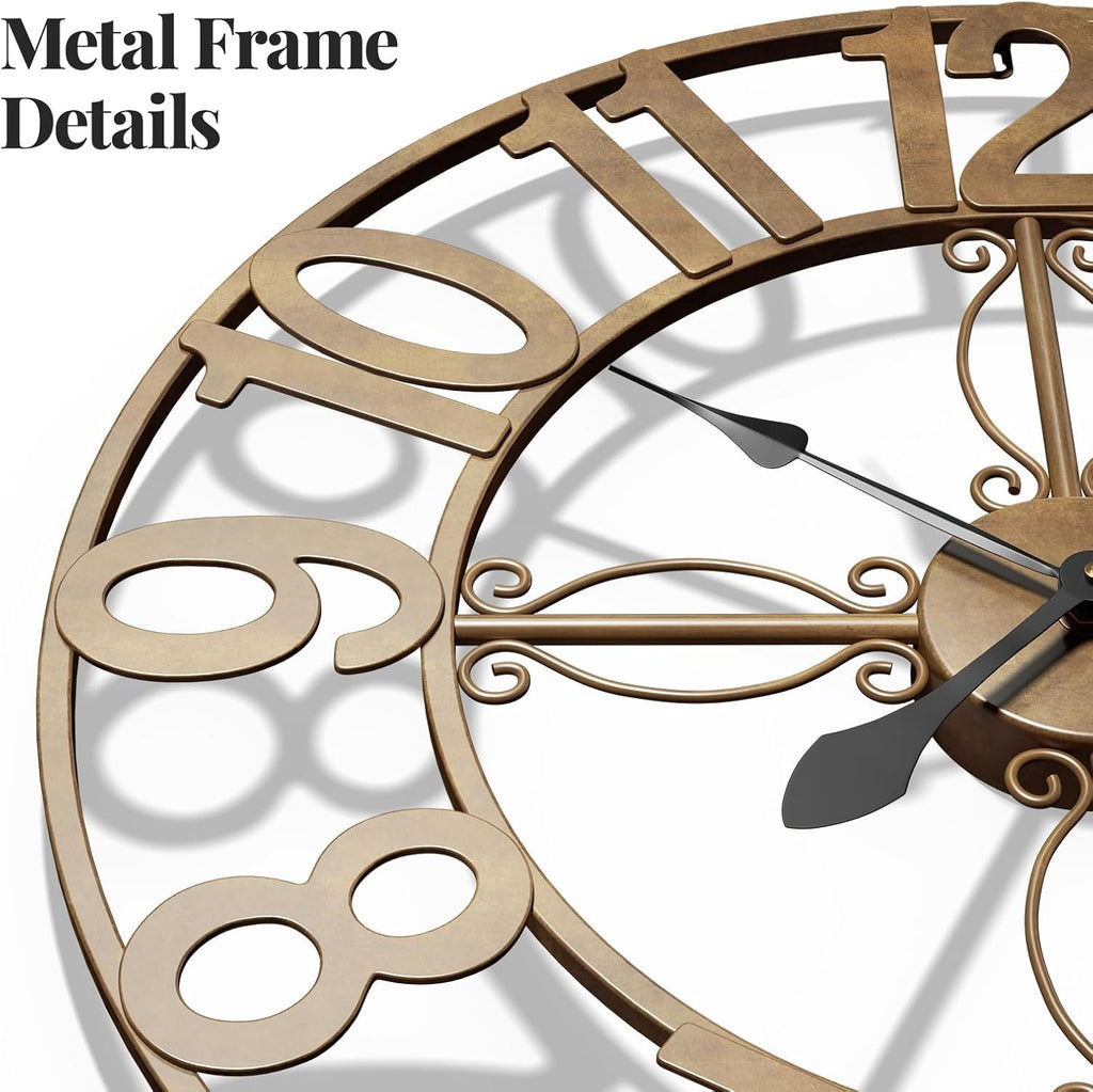 24 inch Wall Clock, Large Wall Clocks for Living Room
