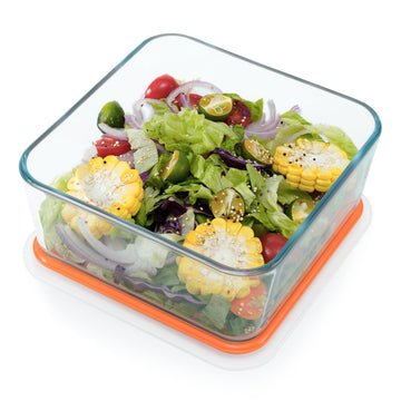 8x8" Deep Square Glass Baking Dish with Lid, 2.6QT for Oven