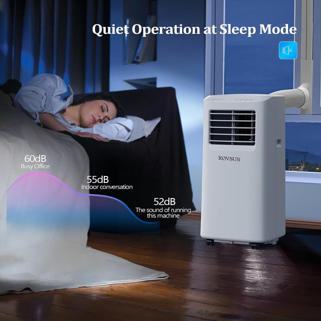 WiFi Enabled Smart 8000 BTU Portable Air Conditioner with Remote & APP Control, 3-in-1 Cooler, Dehumidifier & Fan