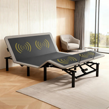 Queen Adjustable Bed Frame,4 Ports USB A&C Adjustable Bed Base with Under-Bed Nightlight, Ergonomic Electric Bed Base