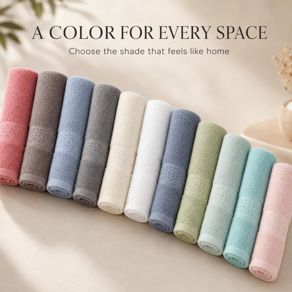 Onuia Luxury Bath Towels Set, 3 Piece Egyptian Cotton Towel Set with Large Bath Towel, Hand Towel and Washcloth
