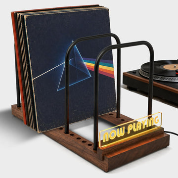 Vinyl Record Storage Holder for 50-75 LPs, Wood