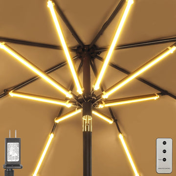 Outdoor Patio Umbrella Lights, 1000 Lumens 15W Warm White LED