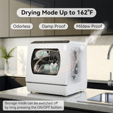 Countertop Dishwasher, 5 Washing Programs Portable Dishwasher With 5-Liter Built-in Water Tank For Glass Door