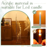 2 Pack 10 Arms Wedding Candelabras Centerpiece,50 Inches Tall Floor Standing Candle Holders with Clear Acrylic Shades