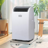 Portable Air Conditioner,14,000 BTU Cooling, 12,000 BTU Heating for Rooms up to 700 Sq. Ft.