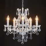 5 Light Crystal Maria Theresa Chandelier, Modern K9 Crystal Chandelier Lighting,Crystal Pendant Lighting Fixture for Dining Room,Bedroom,Living Room,H22 x W20 with Adjustable Chain A100-B07Y2VCWKN
