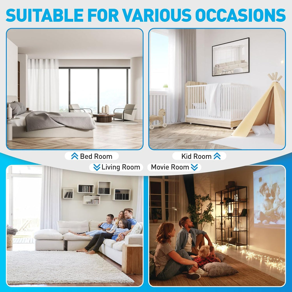 Smart Electric Curtains Track, Ceiling Curtains Track Adjustable Retractable Motorized Curtain Rod From 59 to 106