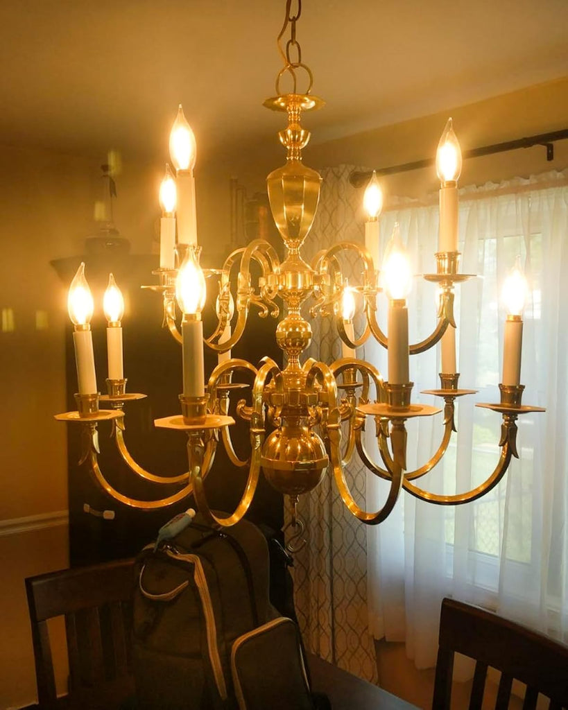 Dimmable E12 Candelabra LED Light Bulbs 60 watt Equivalent, 2700K Warm White Chandelier Candle Bulb, 6W 650 Lumen