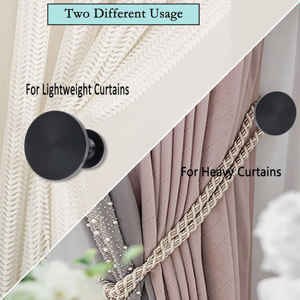 Curtain Tiebacks 2 Pack Curtain Holdbacks Zinc Alloy Curtain Tiebacks Wall Mounted with Screws, Decorative Curtain