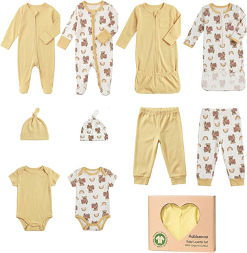 Organic Cotton Unisex Baby Layette Registry Clothes Set