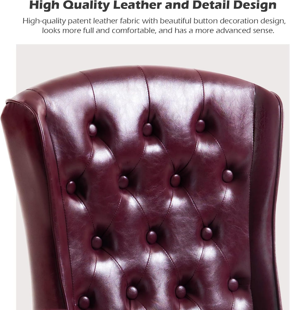 Ergonomic Executive with Wheels and Arms, Tufted Back & Nailhead Trim, Home Office Desk Chairs for Home & Office