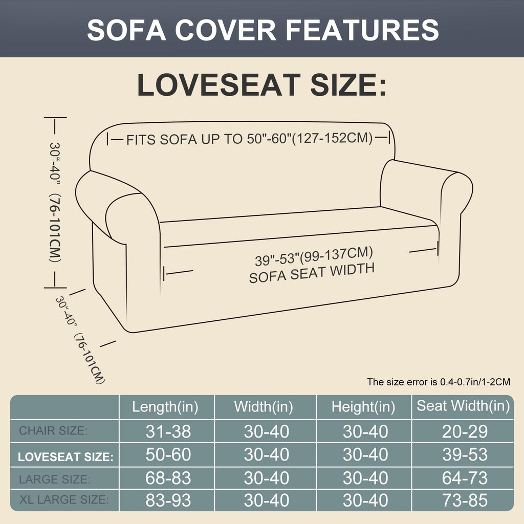 Stretch loveseat Covers Washable Sofa Slipcover, Olive Green