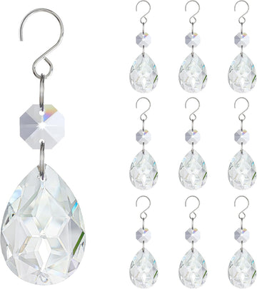 10 Pcs 3 Inch Clear Crystal Bauhinia Prisms Chandelier Decor - Clear Crystal Bauhinia Prisms Pendants Chandelier