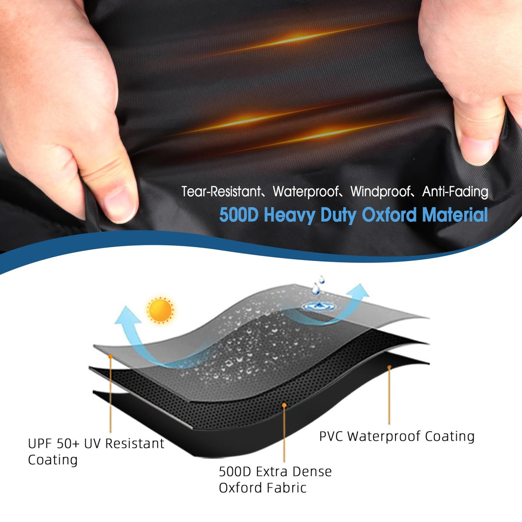 Outdoor Fire Pit Cover Rectangular Waterproof-58x36x24in