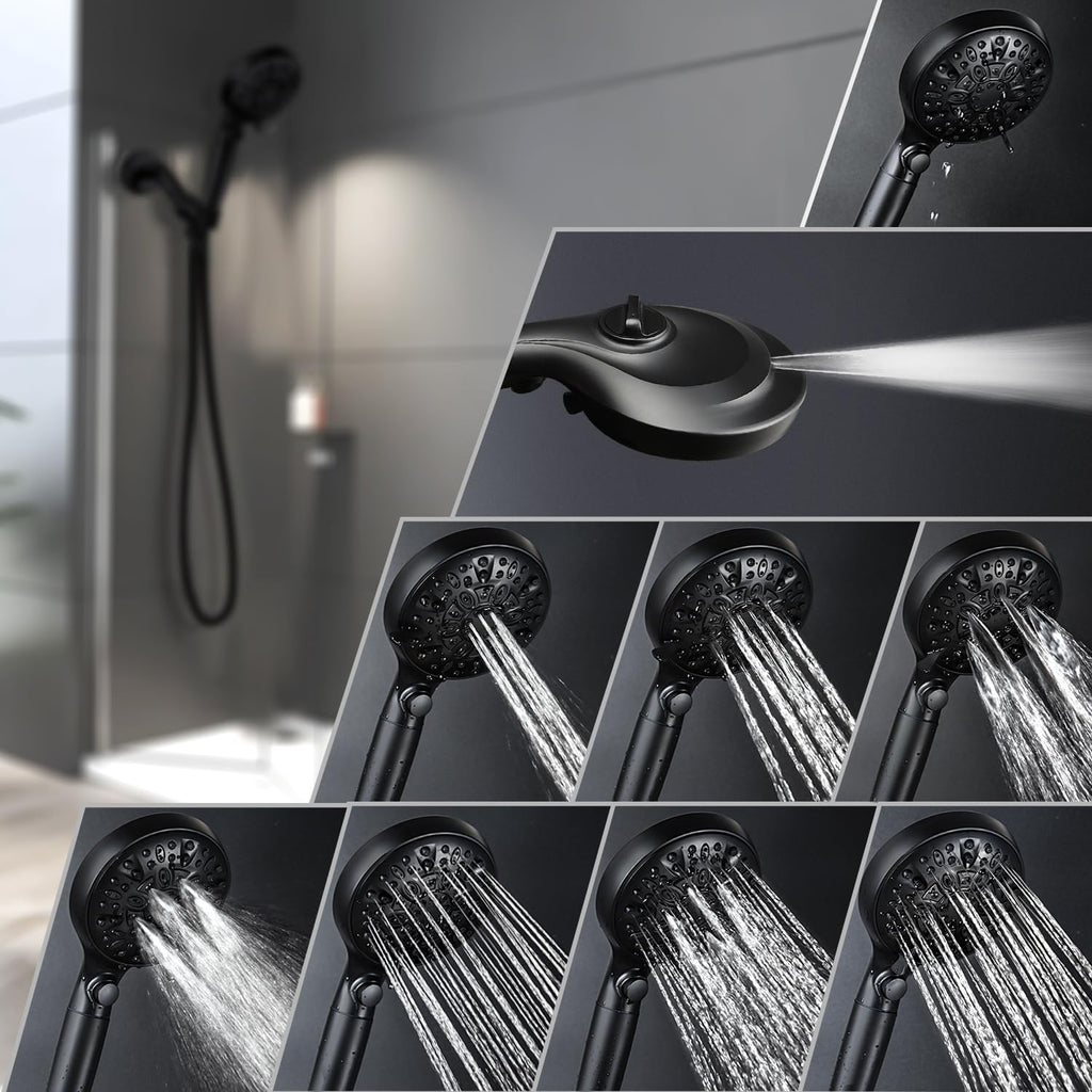 Filtered Shower Head with Handheld, 9 Spray Modes 2.5GPM High Pressure Showerhead with ON OFF Pause Switch