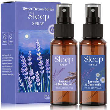 Pillow Spray with Lavender Essential Oil for Sleep, 2.5 FL OZ * 2