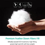 Fluffy Luxury Heavyweight Down Feather Fibers Comforter for Winter Colder Climates/Sleeper- 100% Org