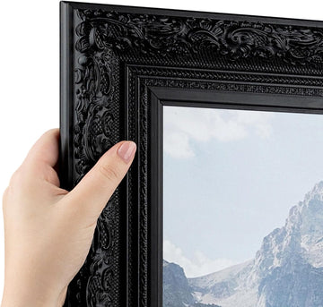 24x36 Inch Black Picture Frame, This 2.69 Inch Custom Poster Frame is Majestic Black - Comes with Economy Acrylic and