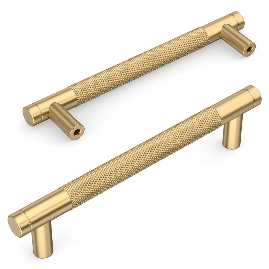 Champagne Bronze Knurled Cabinet Pulls 5 in 6 Pack