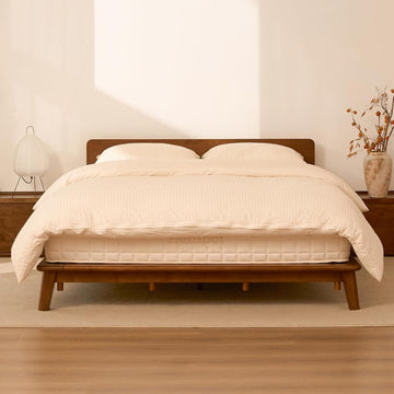 Hako G1 Queen Solid Wood Platform Bed with Tool-Free Assembly