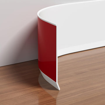 Flexible Vinyl Baseboard Trim, 4 Inch Peel and Stick Molding Trim
