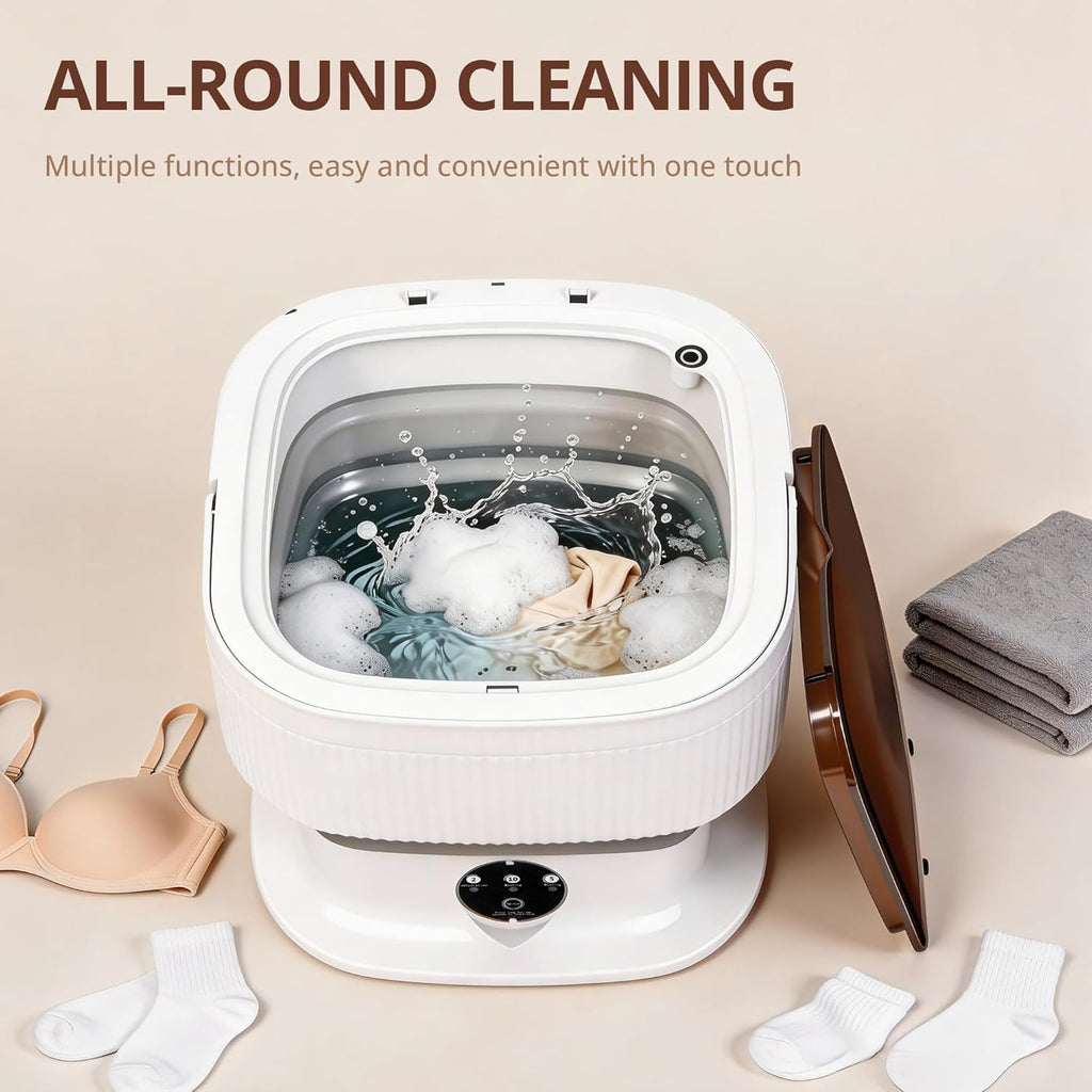 Portable Washing Machine, Mini Washer, 18L Upgraded with Spin Basket, Foldable Design Ideal for Apartment, portable