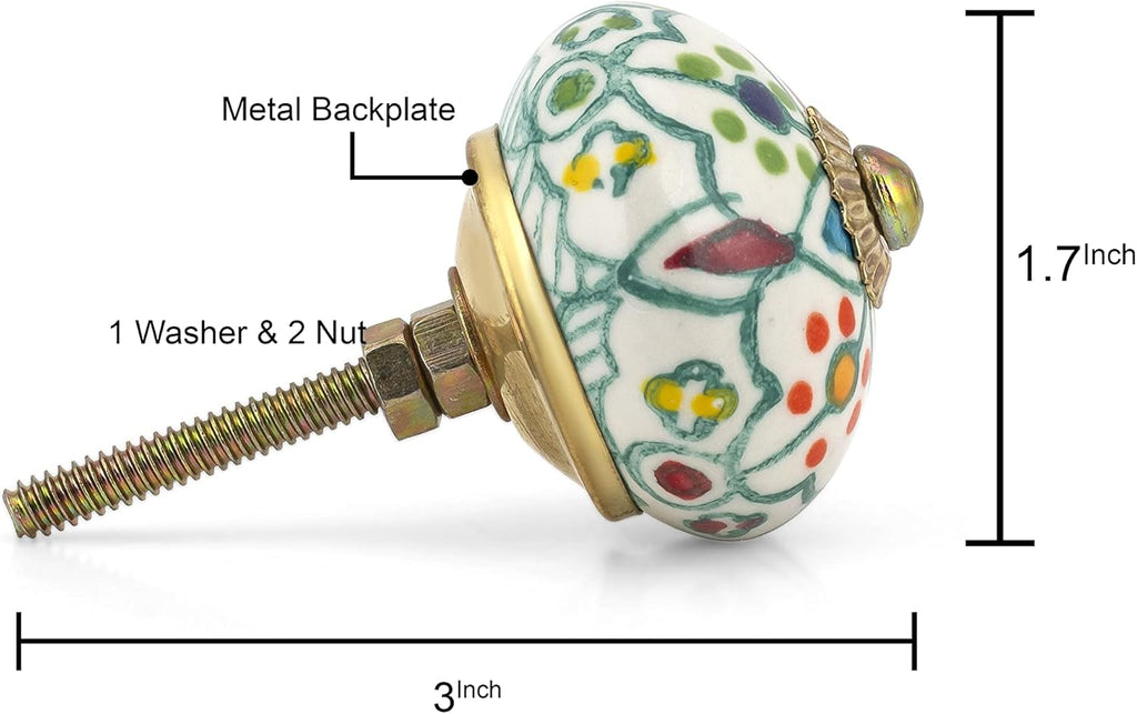 Ceramic Cabinet & Drawer Knobs - Decorative Kitchen Cabinet Hardware, Cupboard & Dresser Knobs - Handcrafted Furniture