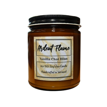 Candles | Vanilla Chai Bliss | 100% Natural Soy Wax Candle Decor | Highly Scented | Premium Fragrance | Handmade in