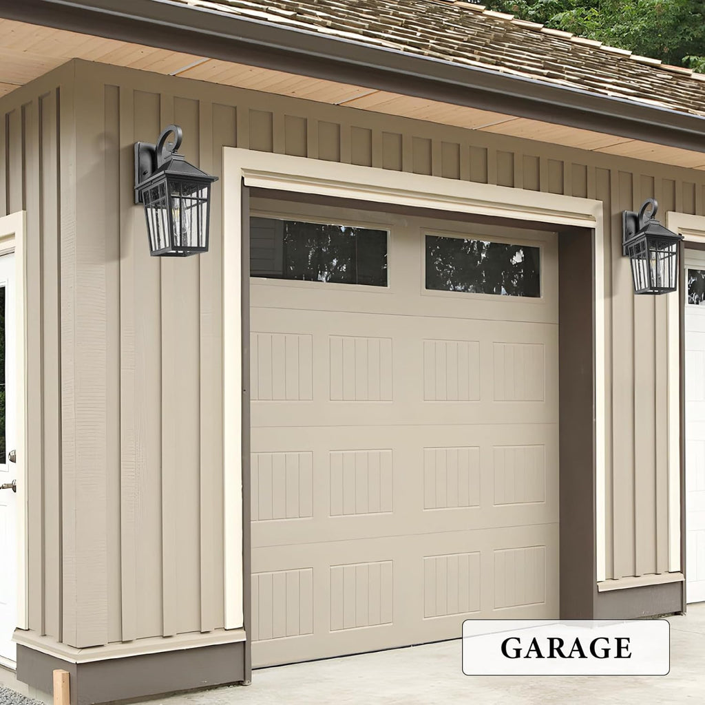 Outdoor Wall Lights for House, Exterior Lighting Fixtures Wall Mount Outdoor Porch Lights Waterproof Black Outdoor Sco