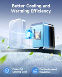 Small Mini Fridge, 18L Portable Tiny Fridge for Skincare, 120V/12V Makeup Refrigerator Mini, Thermoelectric Cooler &