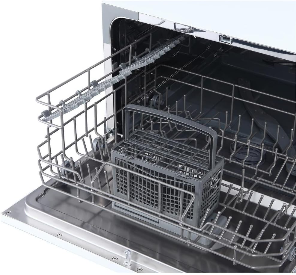 MCSCD6W5 6-Place Setting 6 Plate Countertop Dishwasher, White