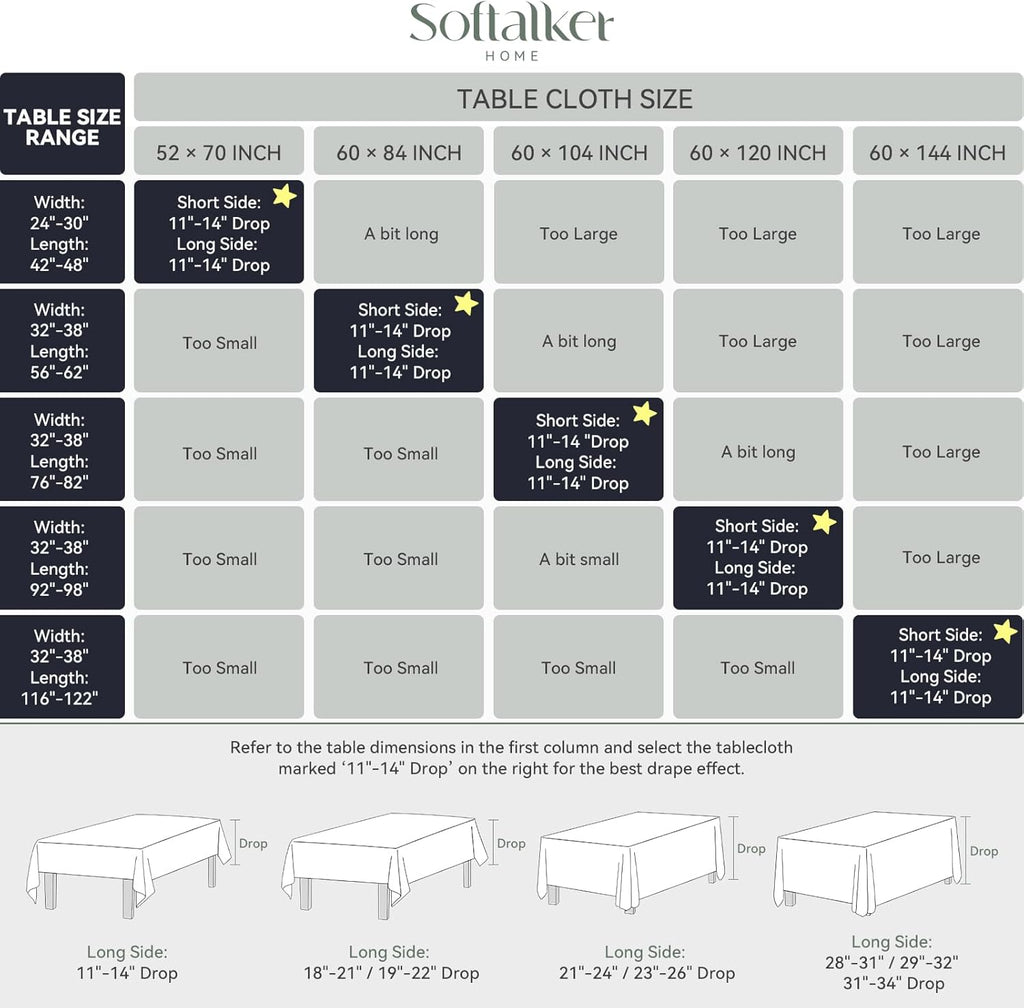 Jacquard Rectangle Tablecloth - Geometric Line Damask Table Covers Waterproof Stain Resistant Washab