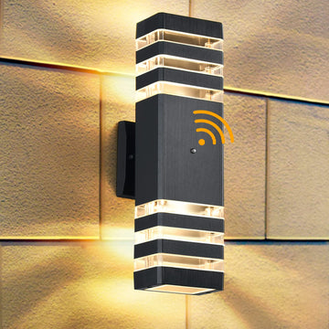 Dusk to Dawn Outdoor Lighting, Square Up and Down Outdoor Wall Light, Aluminum Waterproof Exterior Light Fixture