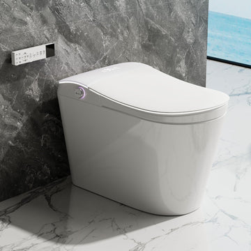 One-Piece Smart Toilet, Premium Care with Women's Front Wash, Auto Open Lid, Instant Warm Water & Warm Air Dryer