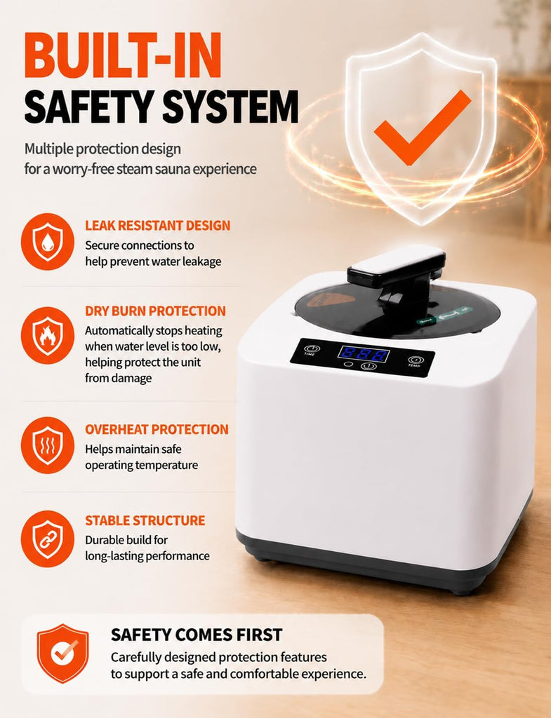 Portable Home Sauna Steam Machine with Remote Control