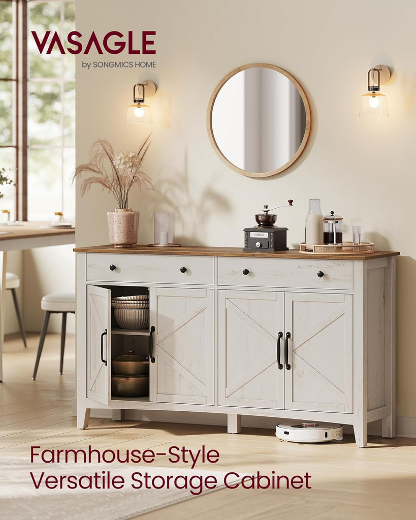 LIRY Collection - Buffet Cabinet, Coffee Bar Cabinet with 2 Drawers, Adjustable Shelves