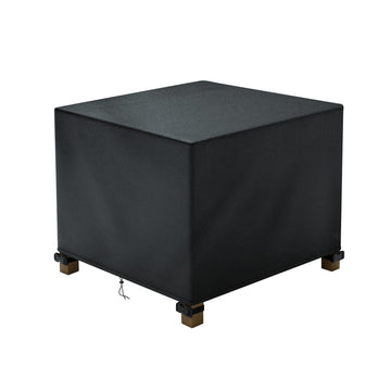 Patio Ottoman Cover Waterproof, 28.3 x 28.3 x 16.9 inch Rectangular Outdoor Side Table Cover, Durable Outdoor