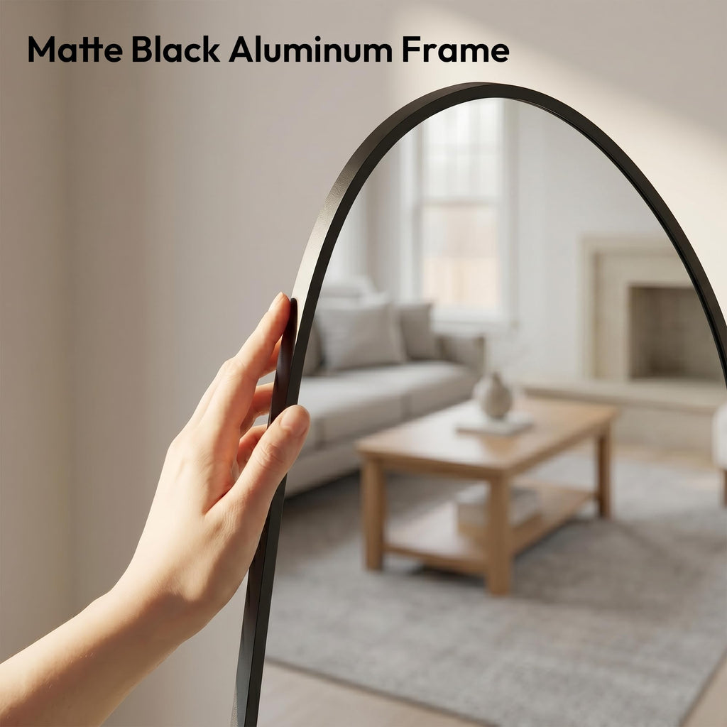 Brushed Gold 37x36 Inch Irregular Organic Pebble Wall Mirror