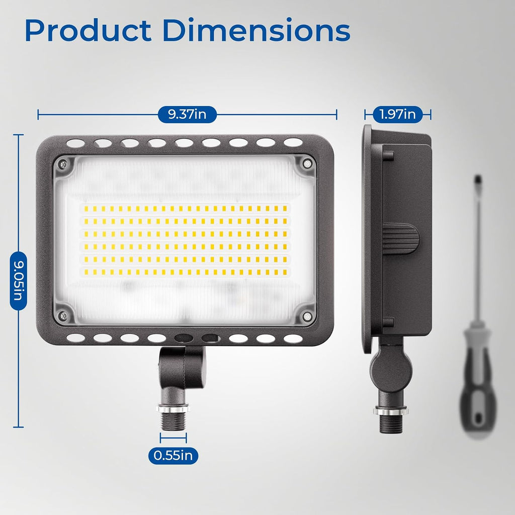 120W LED Flood Lights Outdoor, IP65 Waterproof Exterior Security Wall Lights with 180°Knuckle, 16800LM 120V Outside