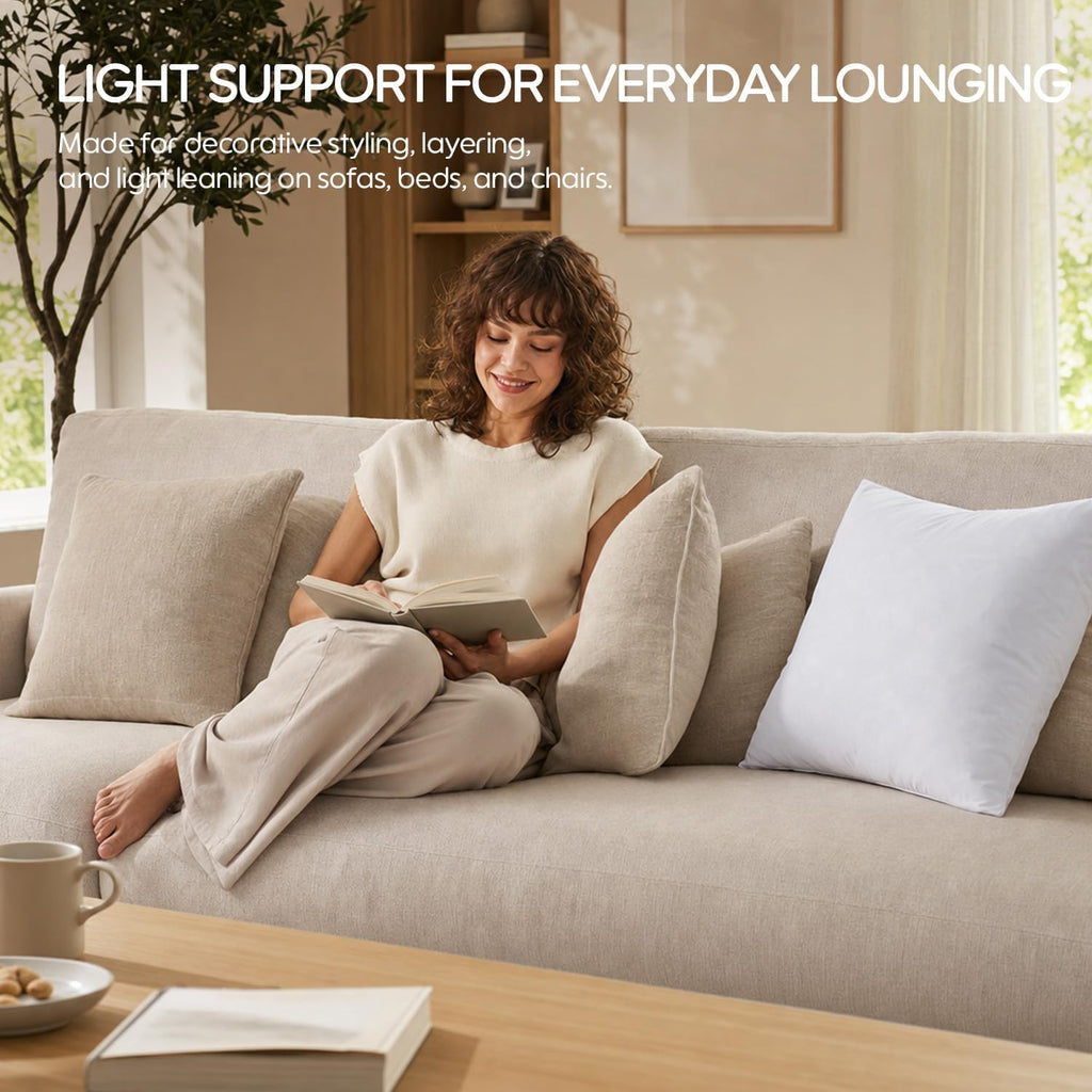 12x20 Feather Lumbar Pillow Insert, Decorative Throw Pillow Insert for Covers, Fuller Fit with Soft Support for Bed