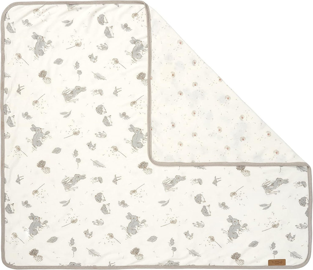 Bedside Bassinet Starter Pack - 2 Organic Cotton Fitted Sheets & Reversible Coverlet - Baby Essentials & Newborn