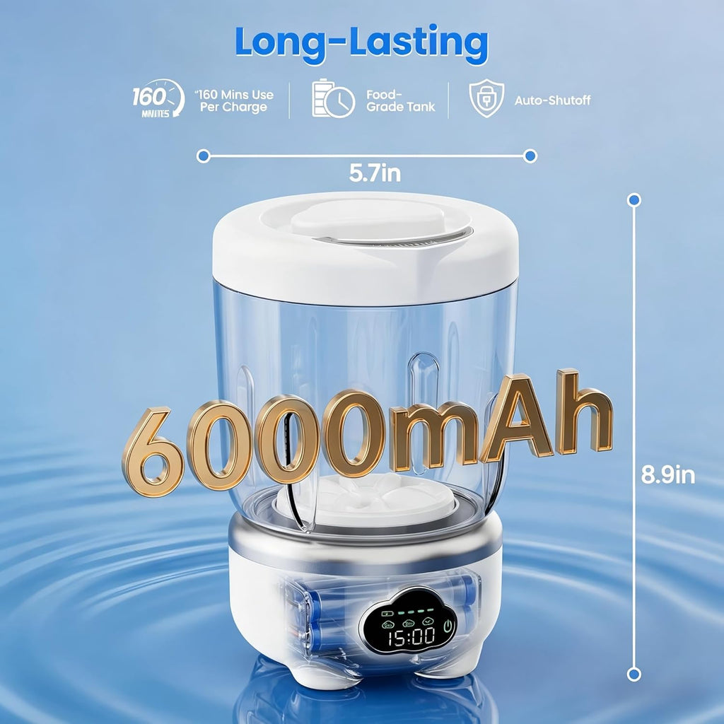Mini Underwear Washing Machine, Portable Washing Machine, Upgrade 1.6L Foldable Mini Washer with 3 Modes, Rechargeable