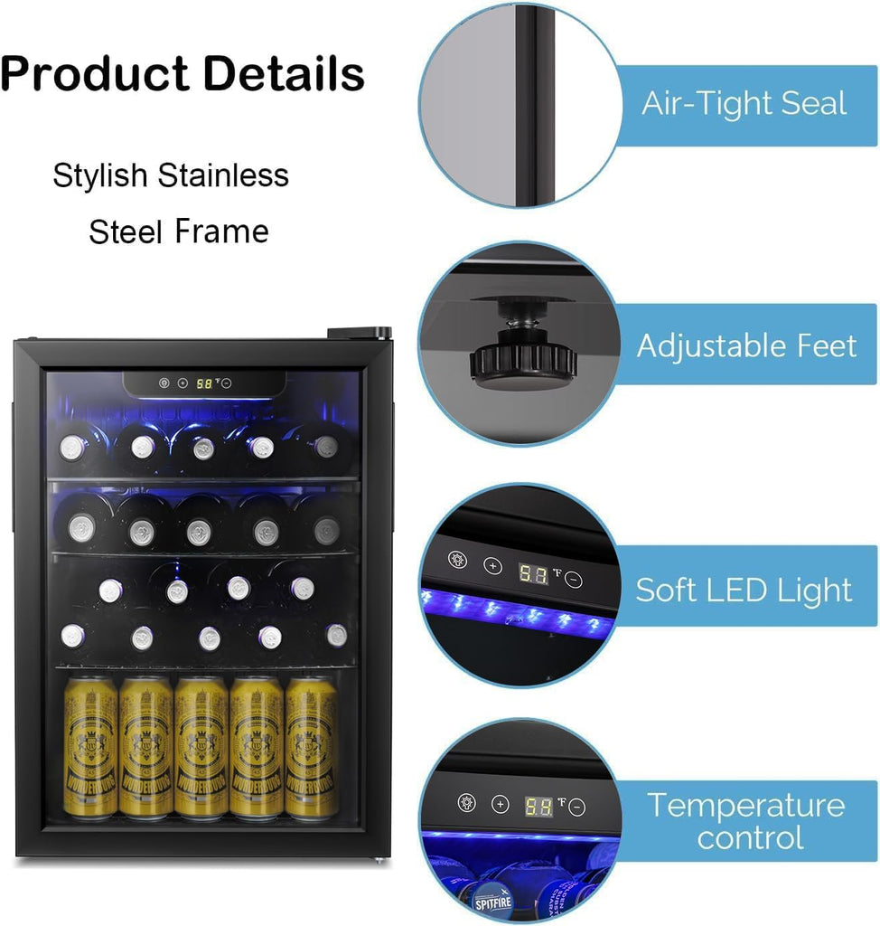 16 Bottle Wine Cooler/Cabinet Beverage Refrigerator Small Mini Wine Cellar Beer 